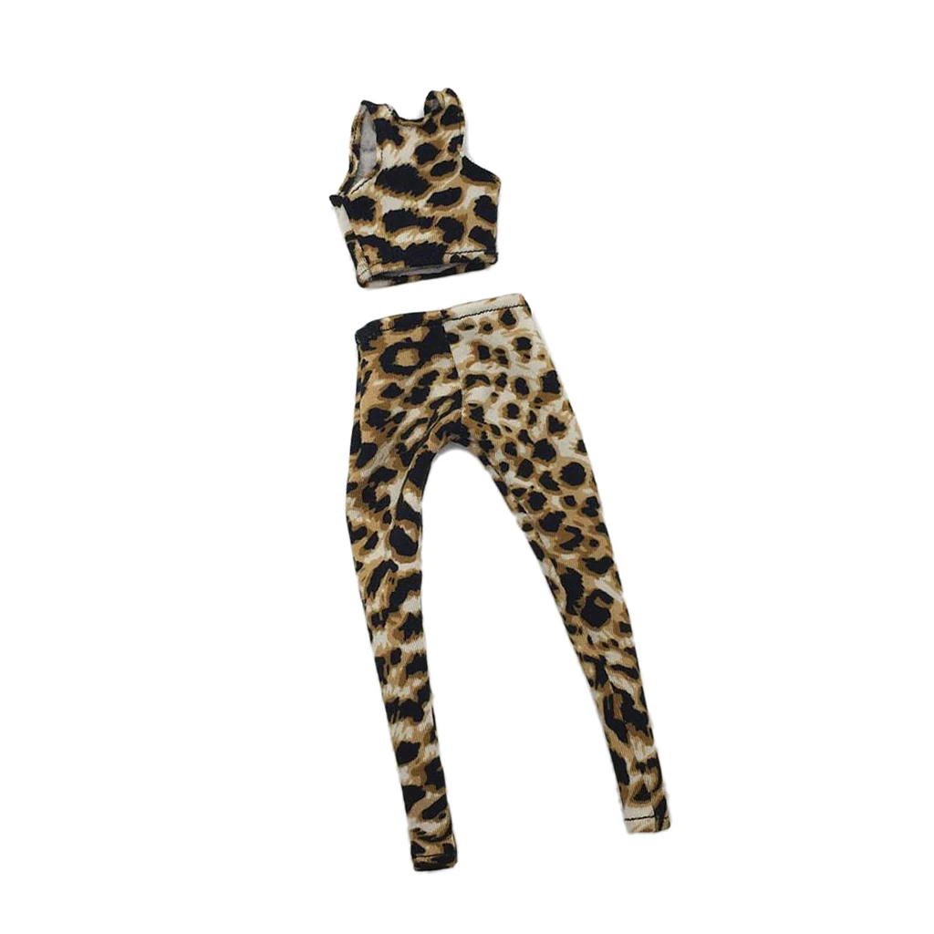 1/6 Figure Clothing Cloth Leopard Print Corset & Pants for 12" Female Body