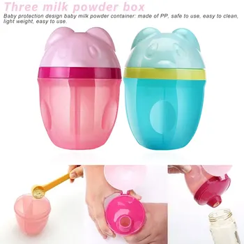 

Cartoon Powdered Milk Box Little Bear Three Grid Rotating Powdered Milk Box Baby Rotating Powdered Milk Grid The Gift Box