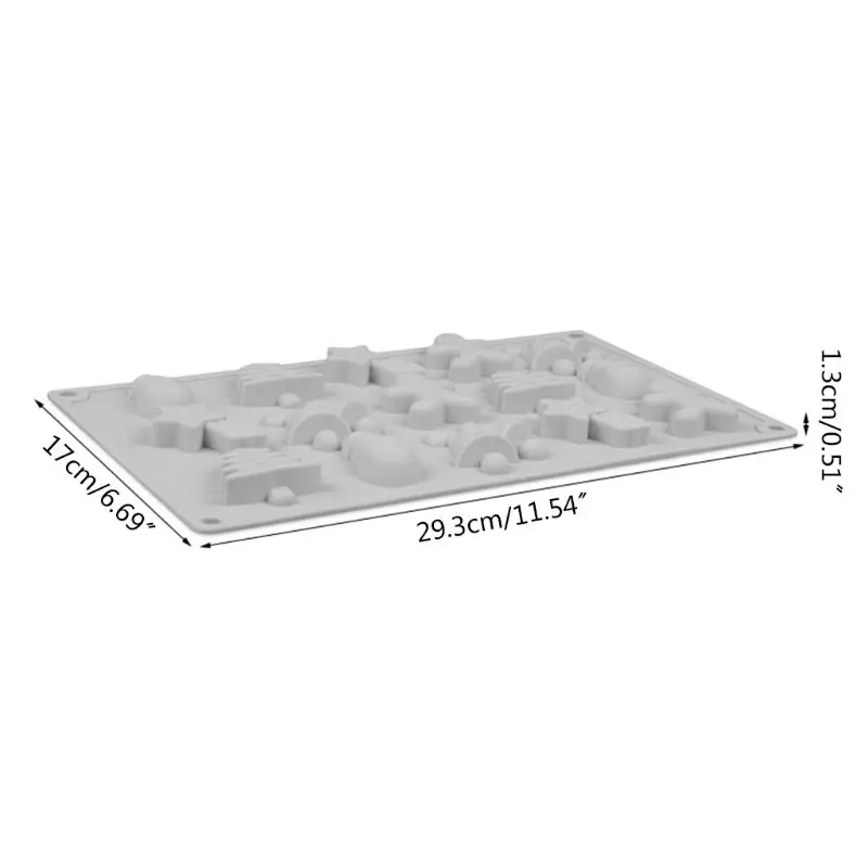 Christmas Element DIY Baking Mold Porous Cake Chocolate Decoration Mould