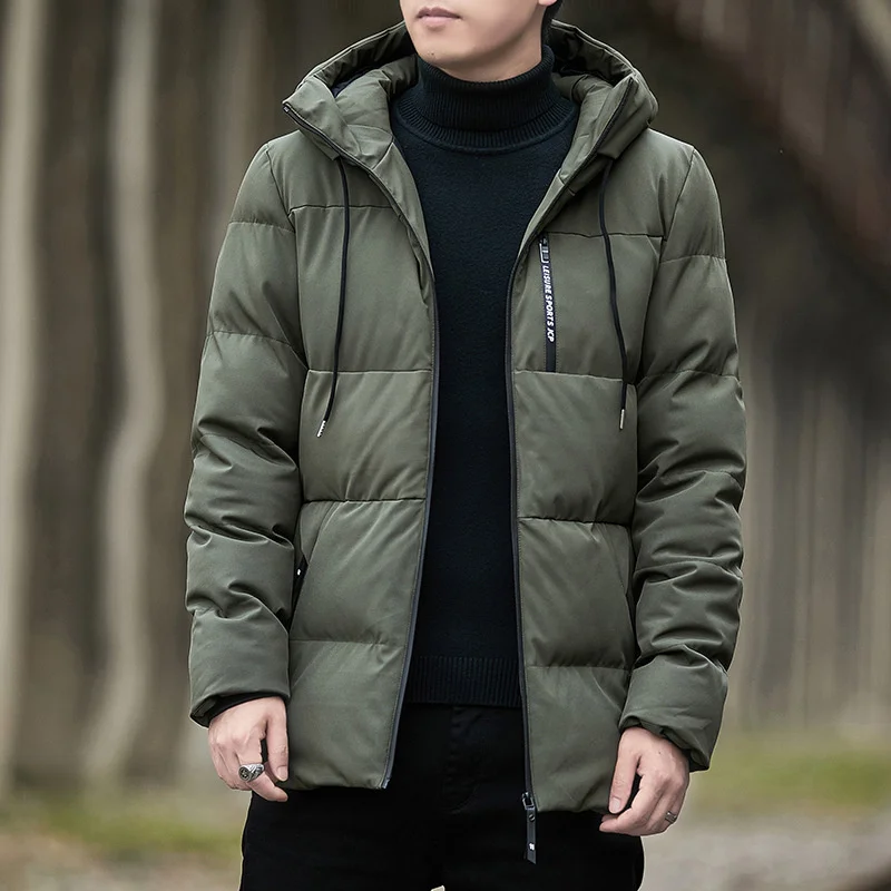 Fashion Winter Men Casual Hooded Zipper 