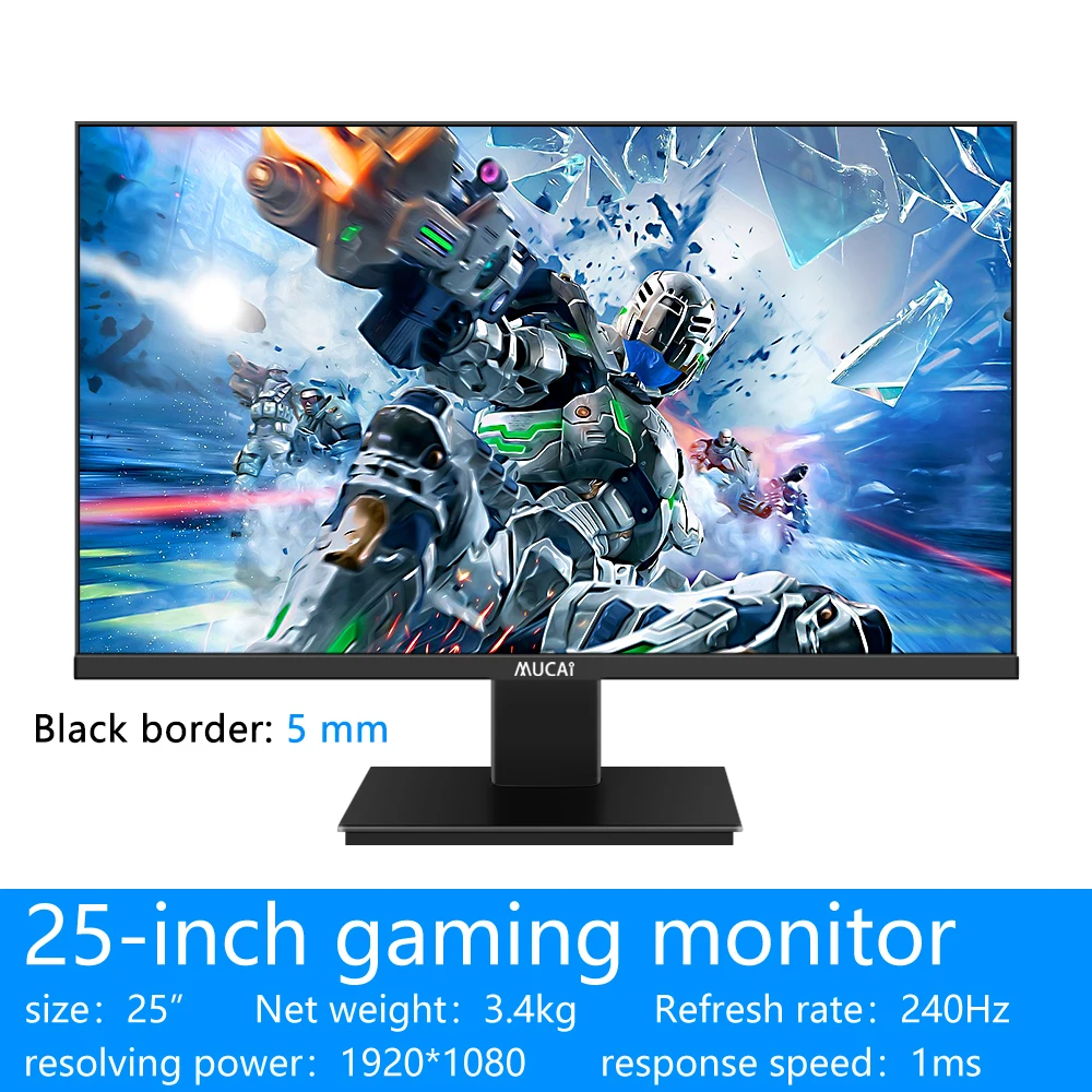 MUCAI 24.5 Inch IPS Monitor 360Hz Gaming Gamer LCD Display HD Desktop PC  Computer Screen Flat Panel 1920*1080 DP/HDMI-compatible - AliExpress