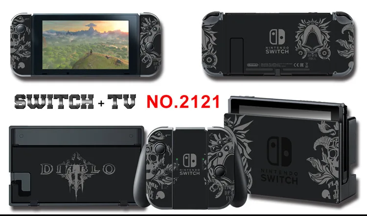 1set New Cute Anime Full Body Sticker for NS Switch Protective Cover Skin Colorful Art for Game Console Joy-Con Controller Decor