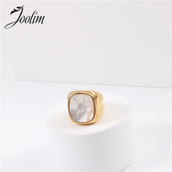 

Joolim High End Big Shell Stainless Steel Rings Jewelry Wholesale