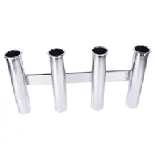 Держатель для удочки с 4 трубками, тройной, из нержавеющей стали, вертикальный, многофункциональный, держатель для удочки, настенный, стиль для лодки, яхты