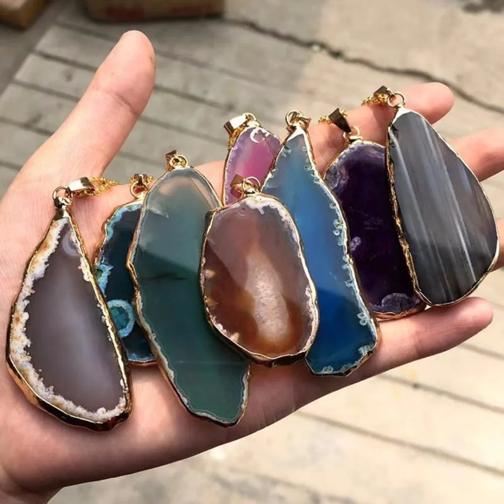 agate slice pendant (5)