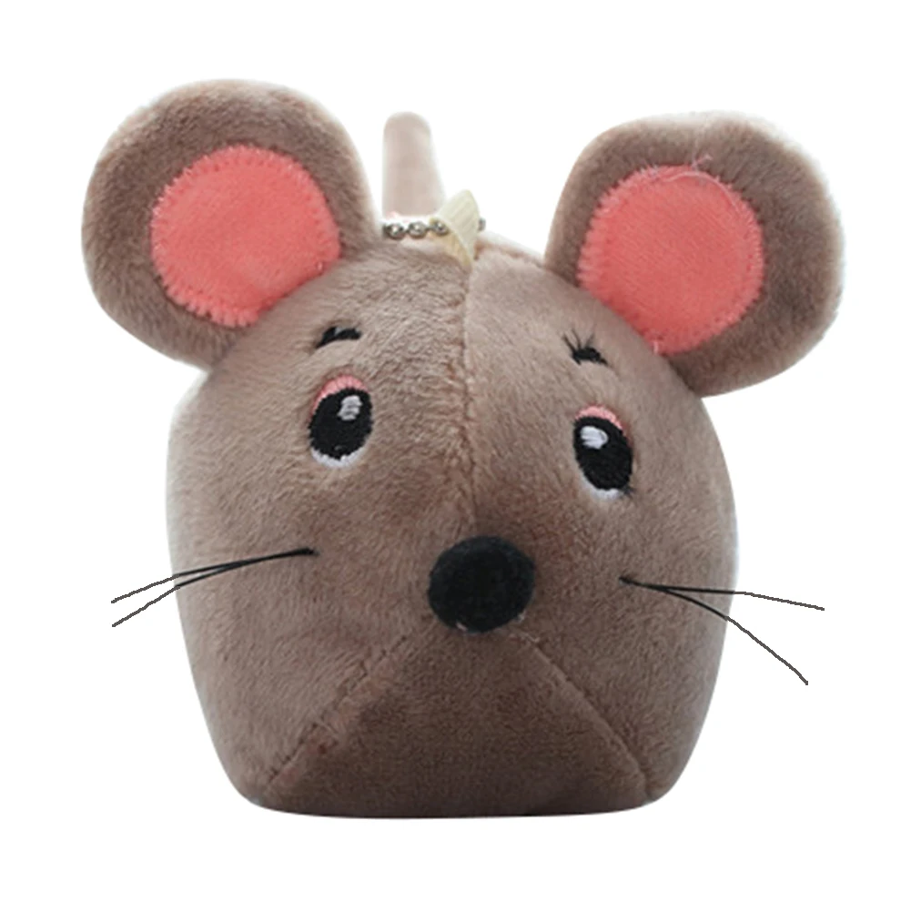 Cartoon Mouse Animal Plush Doll Stuffed Keychain Pendant Bag Hanging Decor Gift Cartoon mouse animal design mini size adorable