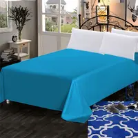 LAGMTA – drap plat épais 100% coton, couleur unie, drap de lit de haute qualité, différentes tailles personnalisables, 1 pièce 2