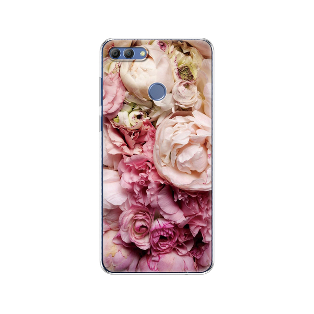 Huawei P Smart 2018  phone case protective 7S soft tpu silicone back cover 360 full protection printed transparent coating