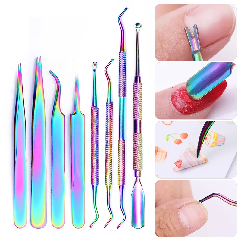 Nail Art Tool Set Polishing Strip Nail File Stainless Steel Dead Skin Pusher Cuticle Scissor Dead Skin Fork Remover nail care kit manicure tools manicure pedicure kit manicure set nail art pusher nail manicure tools manicure pedicure tools cuticle pusher nail manicure sticks dead skin remover