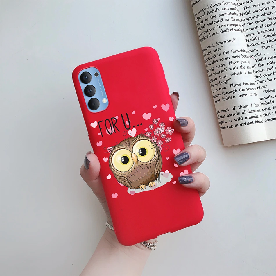 oppo cover For Oppo Reno4 Case Reno 4 Pro Soft Silicone Cute Heart Couple Phone Back Cover For Oppo Reno 4 Reno4 Pro 5G Cases Fundas Capa phone cover oppo