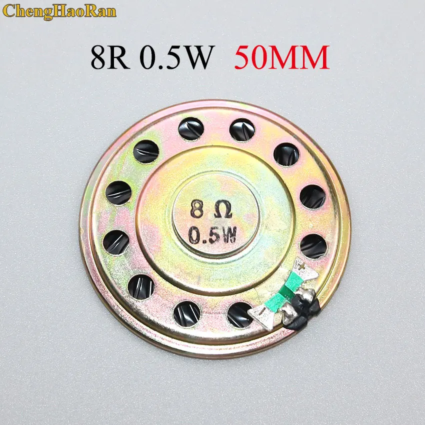 

ChengHaoRan 5pcs loud speaker 8 ohm 0.5W Horn speaker 50MM 5CM diameter 8R 0.5W Small loudspeaker