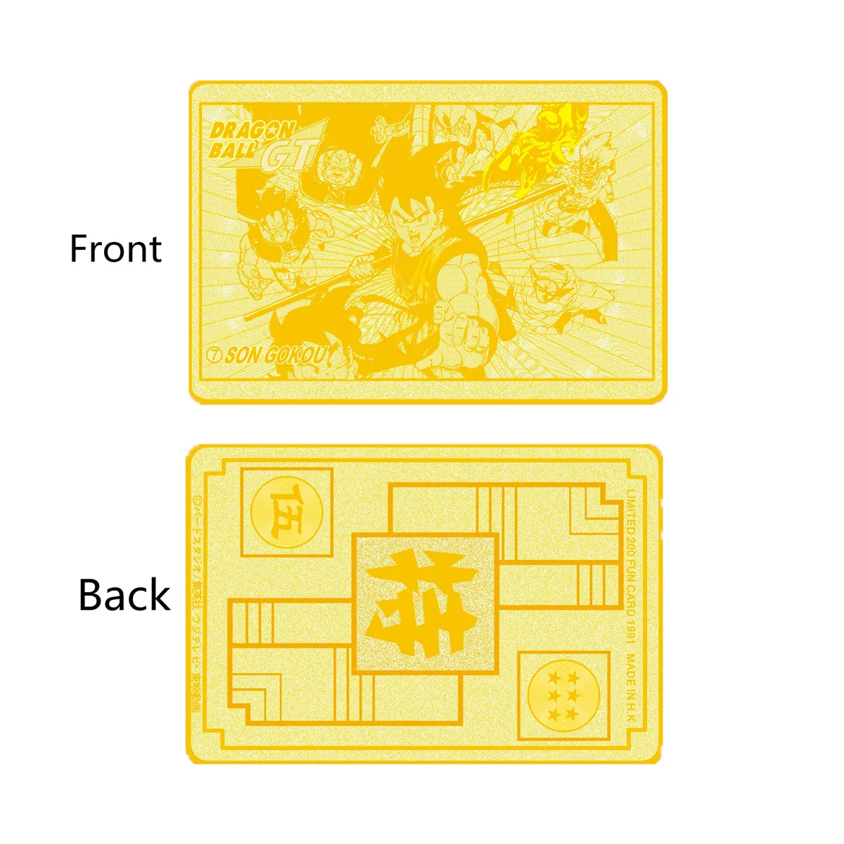 Бесплатная доставка 6 шт./партия (1 металлическая и 5 бумажных карт) Dragon Ball Z золотые металлические ящики с коллекцией пластиковая коробка Super