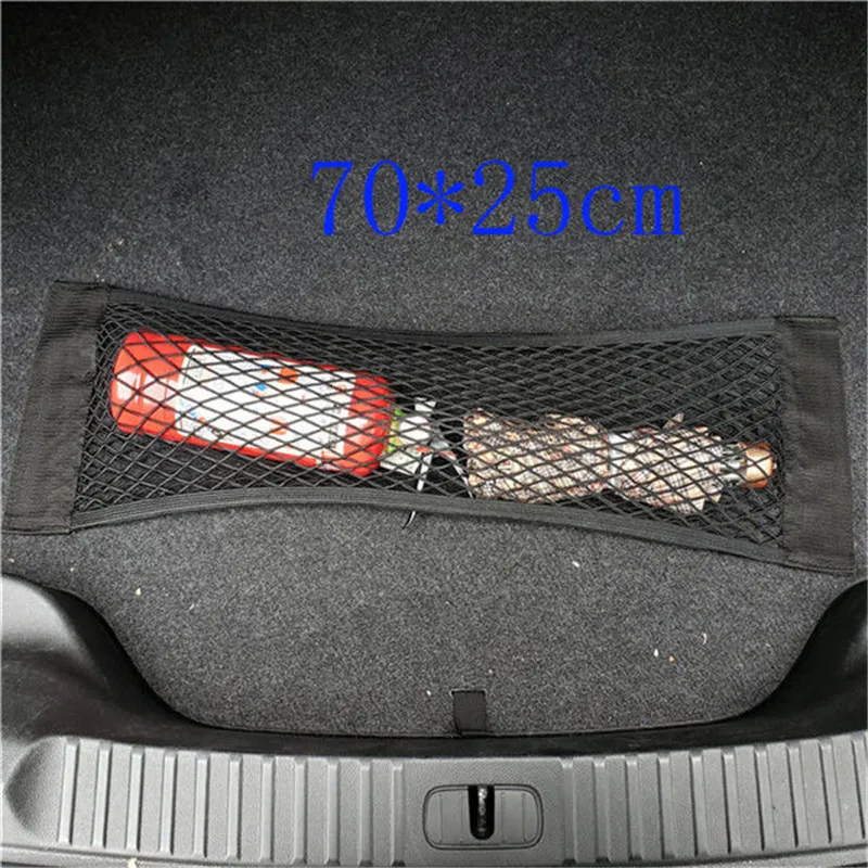 

Huihom 70*25 cm Velcro Elastic Nylon Net Mesh Pocket Car Rear Trunk Organizer Storage Bag Automobile Stowing Tidying Accessories