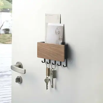 

Household Simple Wooden Storage Hook Room Clothes Hook Entrance Debris Hanger