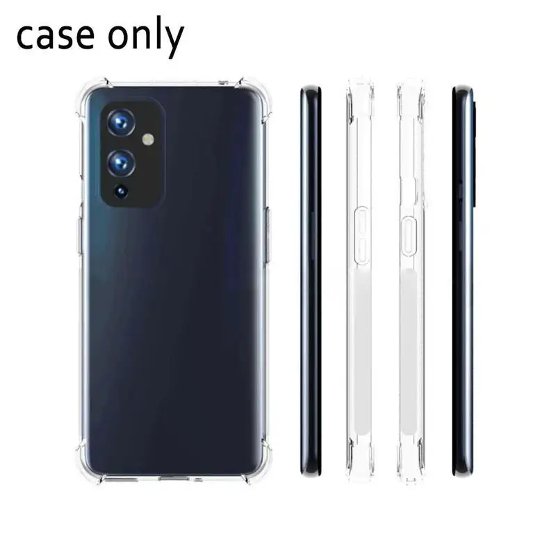 Силиконовый прозрачный бампер для OnePlus 9 1 + мягкая прозрачная задняя крышка OnePlus9