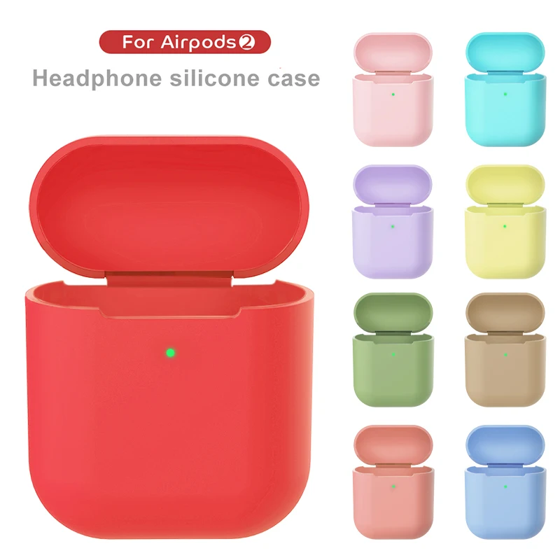 

Silicone softTPU Earphone Cases for Airpods 2 colorful Skin Sleeve Pouch Box Protector Wireless Headphone Protective Cover Coque
