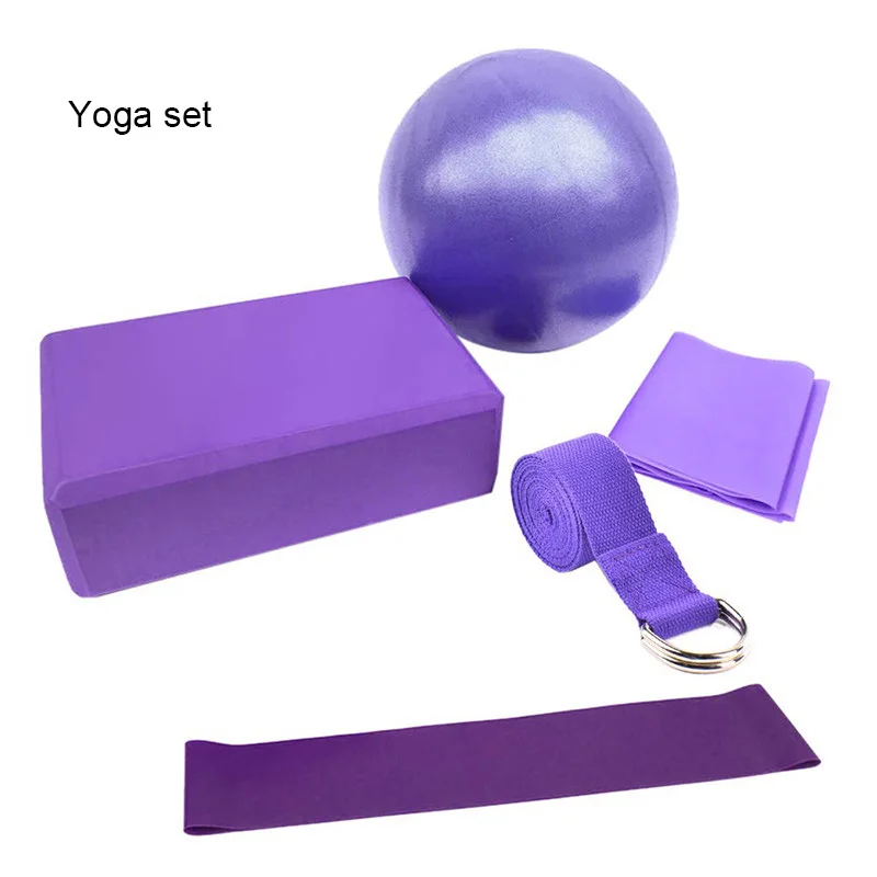 

Yoga ball set Brick block Extension With Latex Pull Resistance Loop Rubber Elastic Band Body Shape Lose Weight Gym Training set