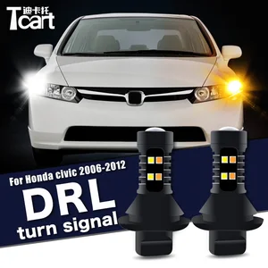 Image 1 - Car accessories For Honda Civic 8 8th 2006 2012 Led Daytime Running Light turn drl 2in1