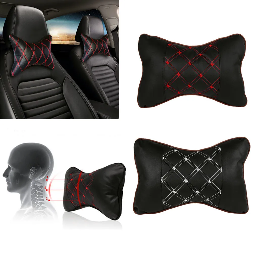 

Car Pillow Headrest Seat Head Neck Rest Cushion Pad for Mercedes Benz A-Class X-Class S65 S63 S600 S560e A180 AMG GT GLC GLE GLS