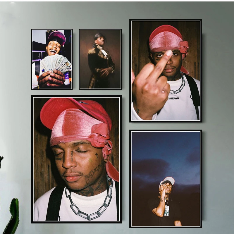 Poster And Prints Ski Mask The Slump God Rapper Hip Hop Music Singer Star Art Paintings Wall Pictures For Living Room Home Decor Painting Calligraphy Aliexpress