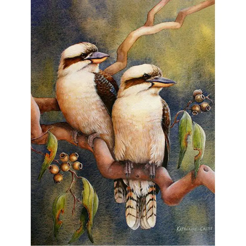DIY Diamond Painting Kingfisher couple 5D Embroidery Cross Stitch icon bird Home Decor full square Round drill decor | Дом и сад