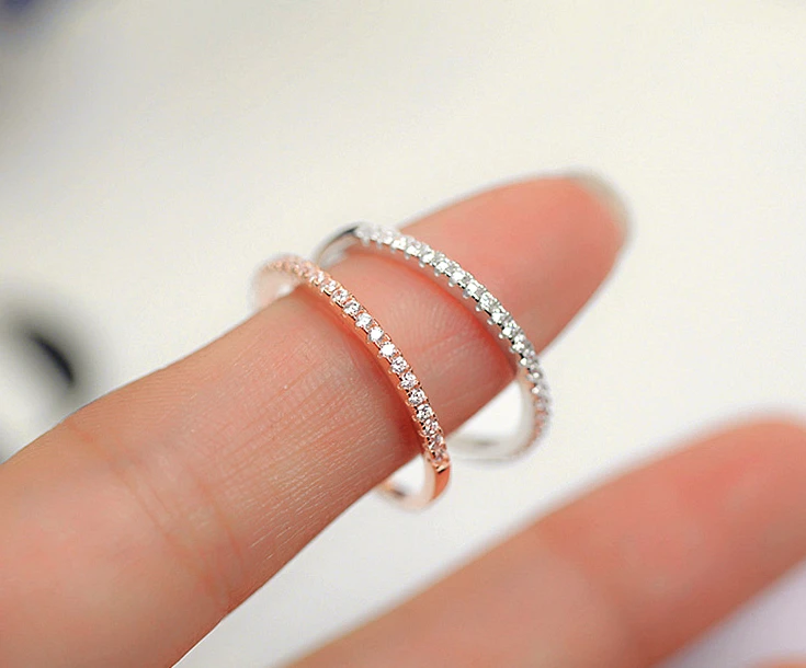 最新重做胧月微镶超细戒指 9