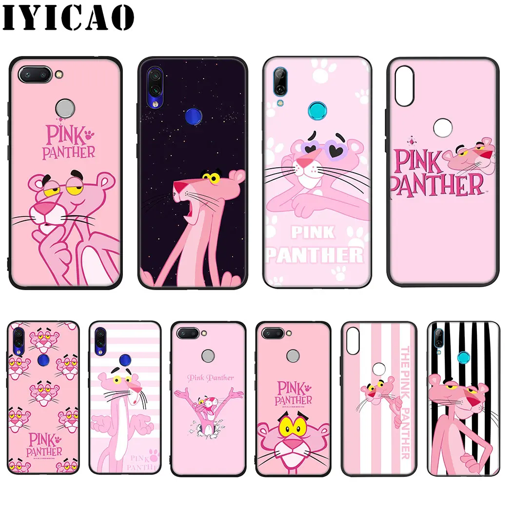 IYICAO Pink Panther Soft Silicone Case for Xiaomi Redmi Note 4X 5 6 7 8 Pro 5A Prime |