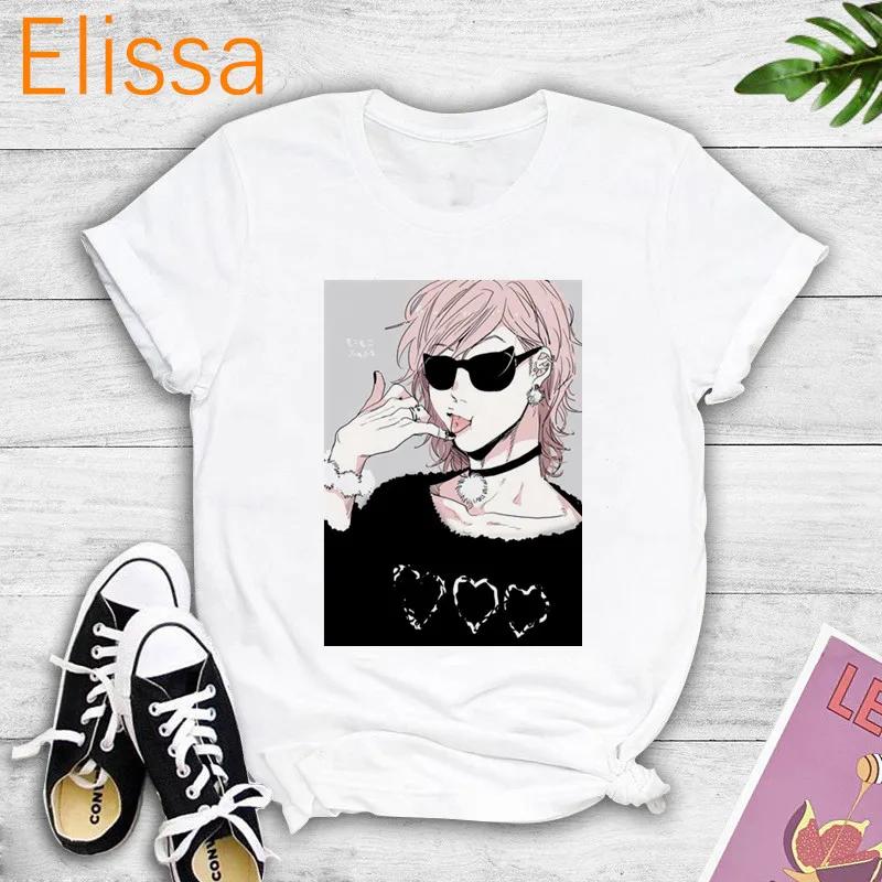 Yarichin Club Japanese Anime Aesthetics T Shirts Women's T-shirt Short Sleeve Female Tops Tees Harajuku Vogue Vintage Streetwear