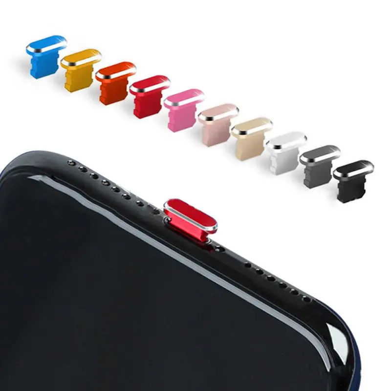 

Anti Dust Plug Earphones Jack Plug For Iphone XS Max 78P Charging Port Jack Stopper Metal Anti Dust Charger Dock Plug Stopper