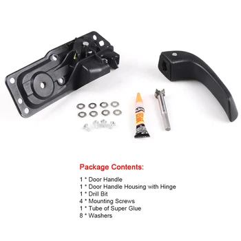 

Repair Door handle Kit Side For Chevrolet Silverado 1500 2007-13 Black Durable