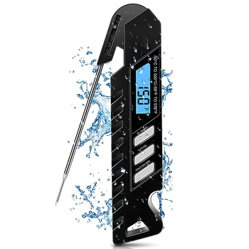 

Meat Food Thermometer for Cooking, Instant Read Digital Candy Thermometers with Long Probe Waterproof for Kitchen Liquid