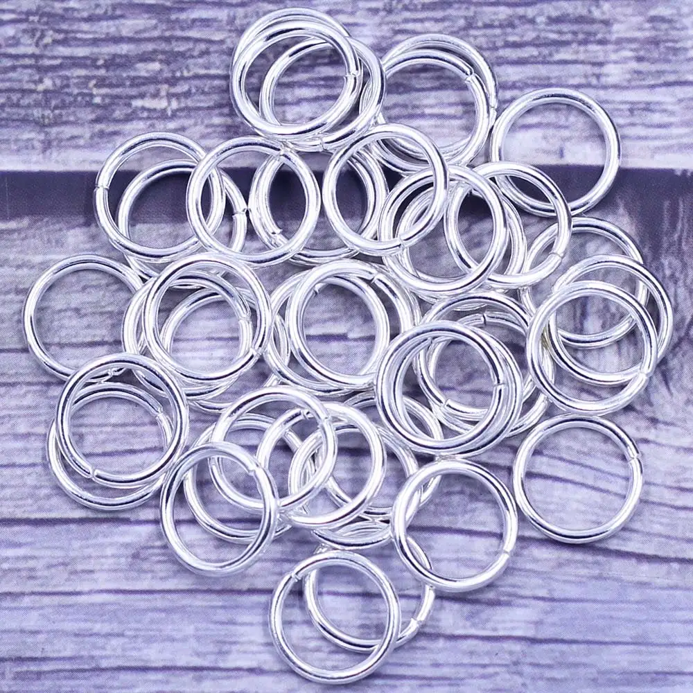 50pcs/lot Gold Silver Color Metal Jump Rings Single Loops Closed Jump Rings  for Jewelry Making Findings DIY Connector 8x2mm