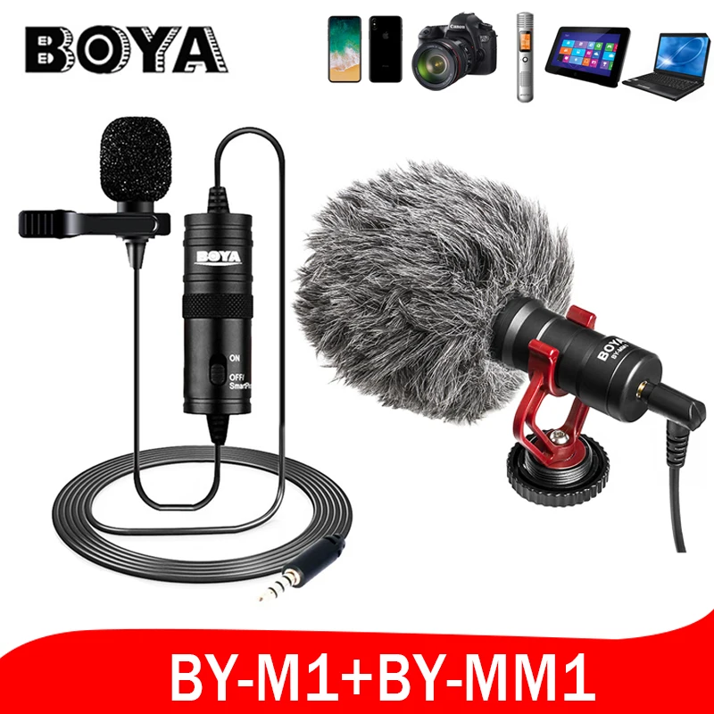 

BOYA BY-M1MM1 Studio Mic Lavalier Mini Audio 3.5mm Collar Condenser Lapel for iphone Canon Nikon DSLR Camera Camcorders Recorder