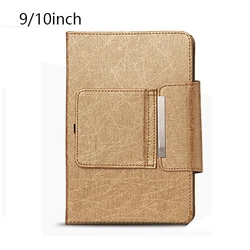 Premium Wireless Bluetooth Keyboard with PU Leather Case and Stand Cover (9 10 inch gold)