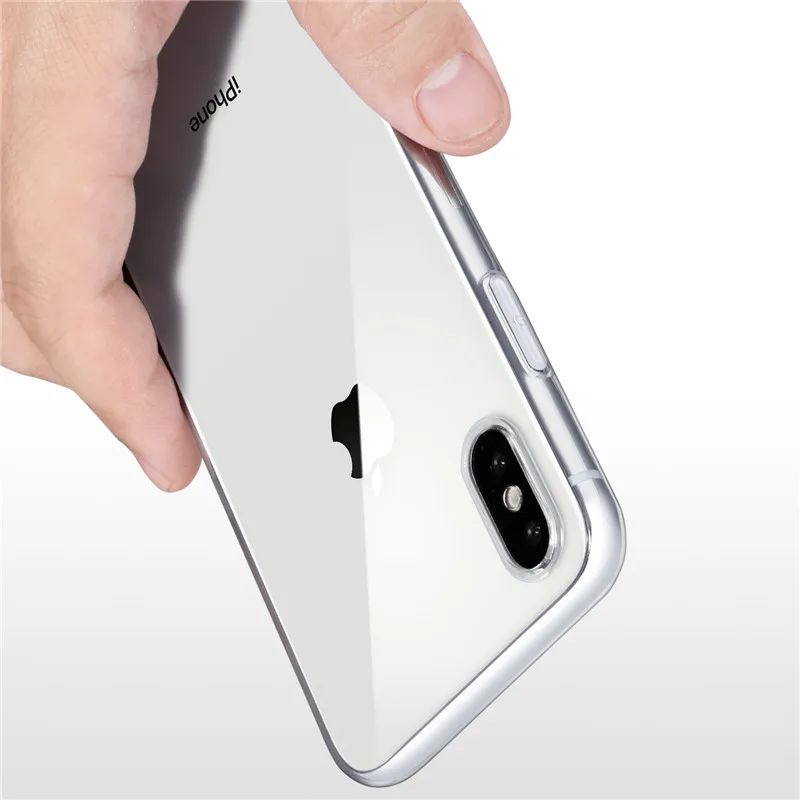 Ультратонкий прозрачный силиконовый чехол для телефона iPhone 11 pro Max X XR XS Max 6 6S 8 7 Plus 5 5S чехол Прозрачная защитная задняя крышка