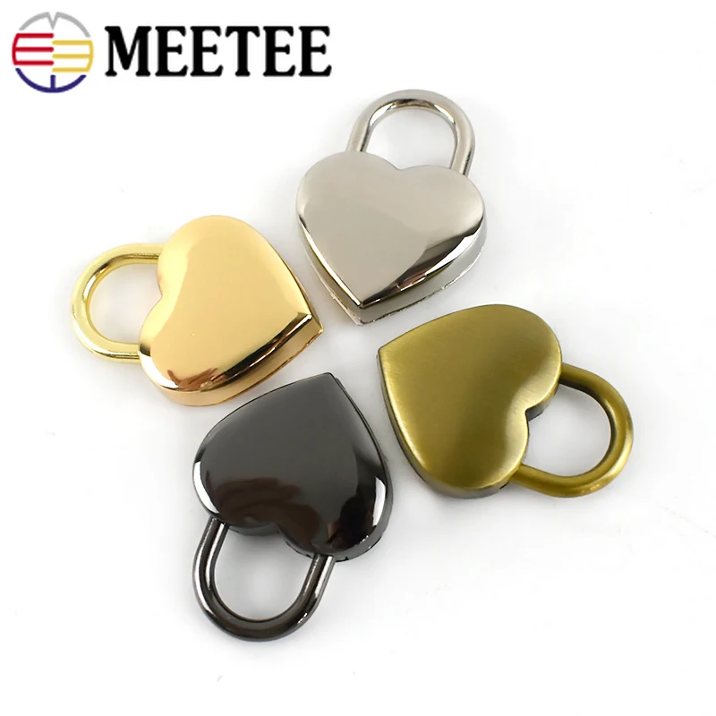 Meetee 4/10 шт. 25x34 мм замок без ключа в форме сердца для шкафчика Декор сделай сам