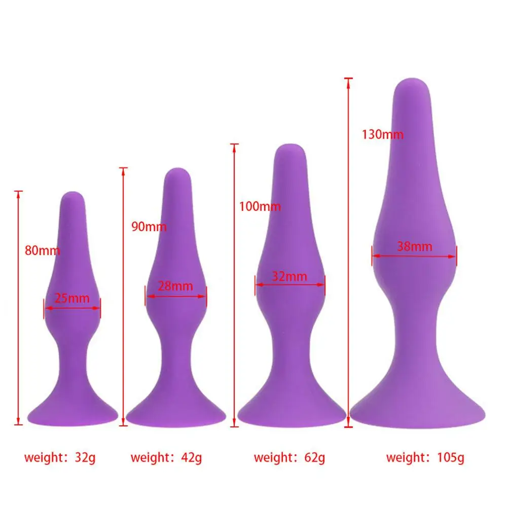 Butt Plug Silicone Purple RYH-006-007-008-009_