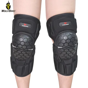 comprar Wolfbike Skate Joelho Protector Reflective Snowboard Motorcross Equitação De Hóquei Em Patins Equipamentos De Proteção Suporte Knee Brace
