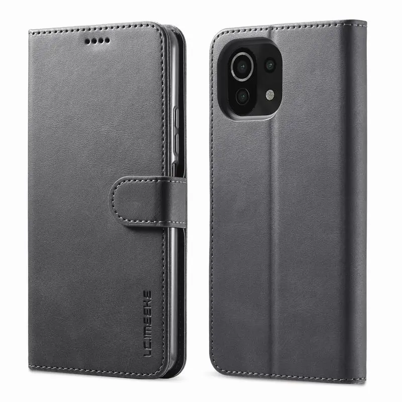 Флип-чехол для Xiaomi Mi 11 кожаный чехол Магнитный винтажные чехлы телефонов |