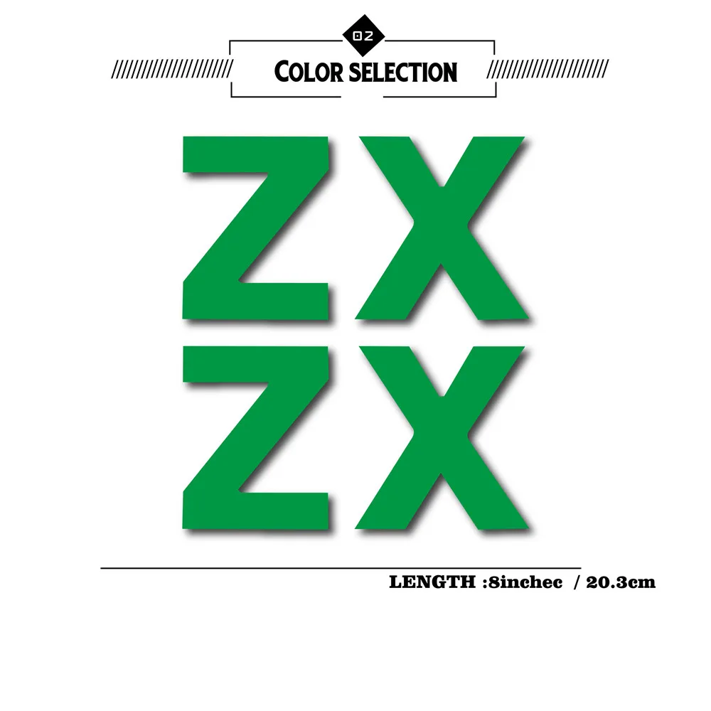 8x motorcycle bike reflective waterproof wheel sticker tank suitcase helmet notebook logo for zx ZX
