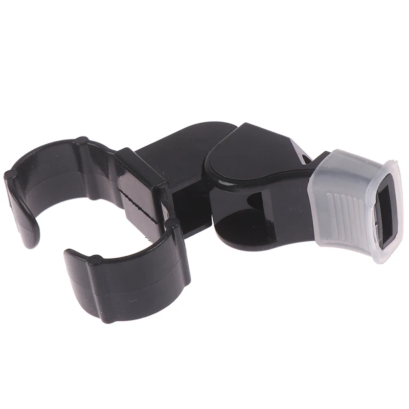 1 PC New Black Plastic Pealess Finger Grip Sports Referee Whistle