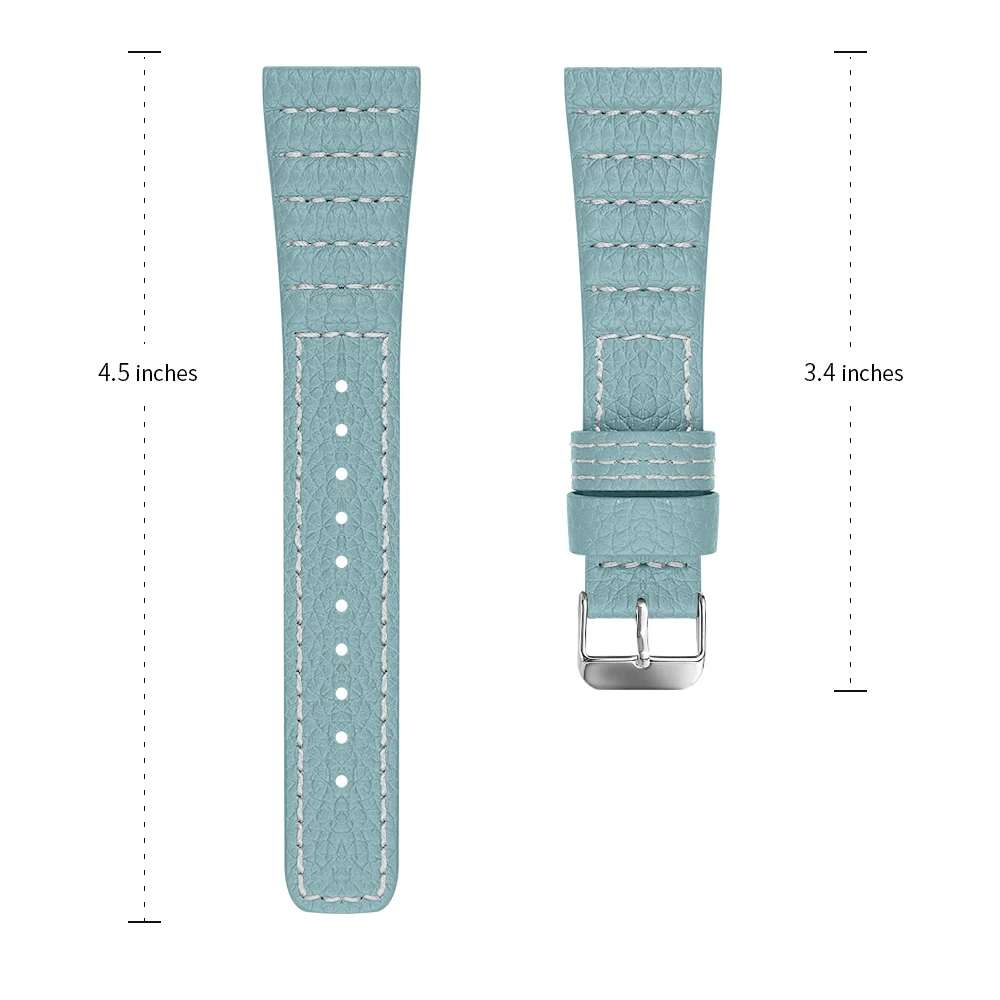 OULUCCI 20 мм Натуральная кожа для Xiaomi huami Amazfit Bip BIT PACE Lite Молодежные часы ремешок фитнес-браслет - Цвет: stone blue