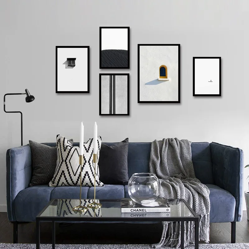 

Abstract Canvas Painting Nordic Decor Simple Pattern Poster and Print Wall Art Picture for Living Room Home Decoration