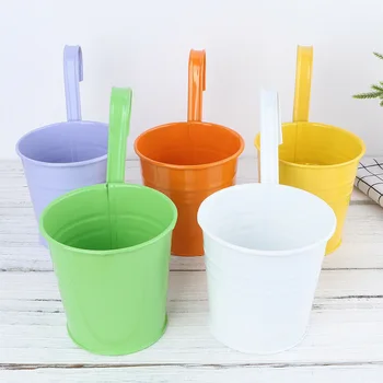 

Flower Pot Hanging Balcony Garden Plant Iron Planter Holder Bucket Removable Hook XHC88