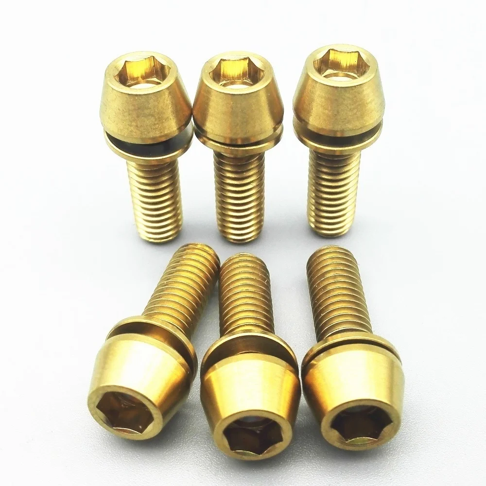 Titanium bolts M6x16 18 20 cone washer  (15)