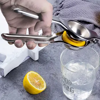 

Stainless Steel Lemon Clip Manual Juicer Kitchen Tools Salad Fruits Home Squeezer Mincer 20x6.5cm Supplies Garlic Citrus Co T7K5
