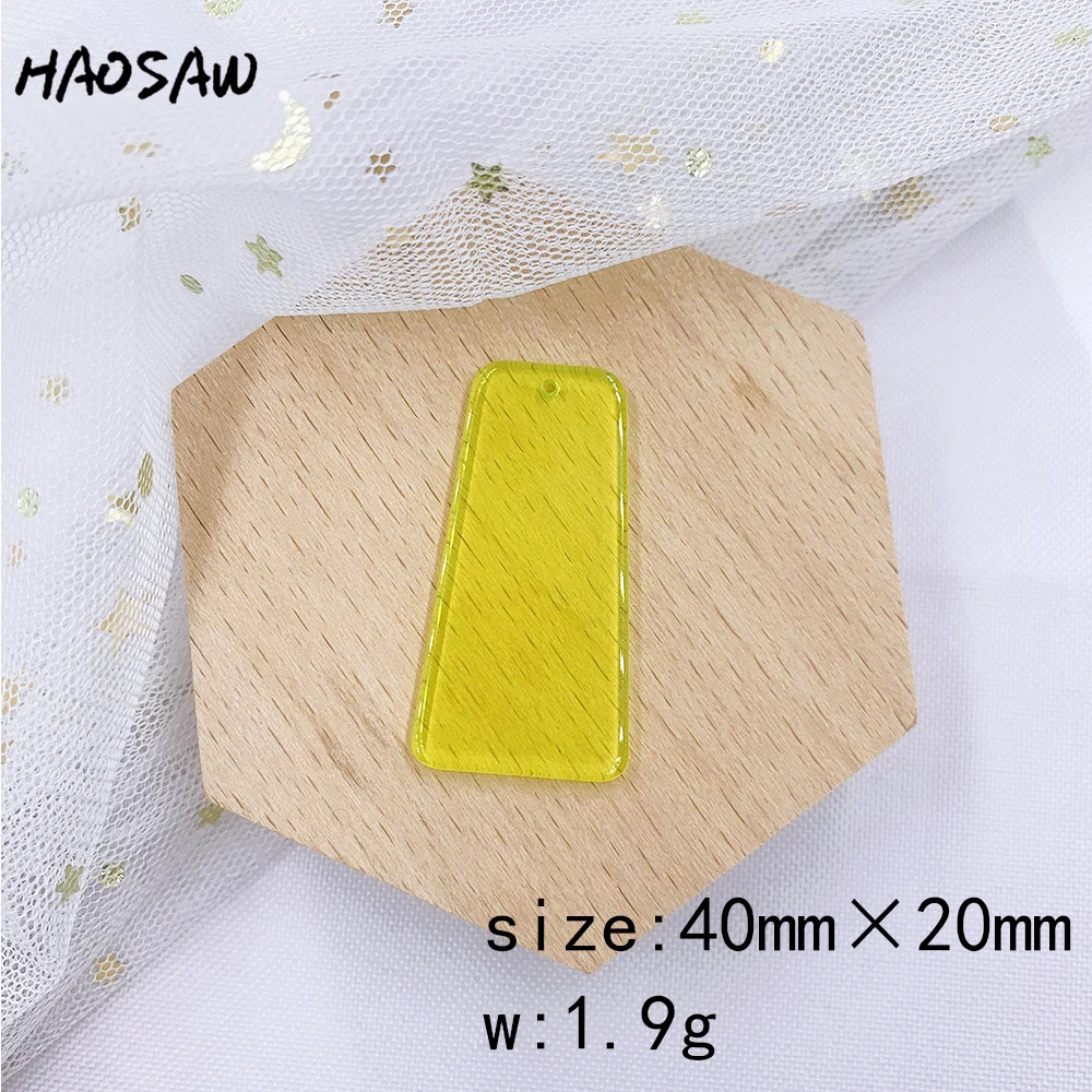 HAOSAW 20*40 мм 6 шт./лот трапециевидная/ацетатная кислота Очаровательная/желе