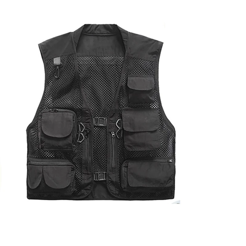 Quick Drying Mesh Tactical Vest Camping Vest Ultralight Fishing Vest Warm Military Outdoor Men Waistcoats with Multi Pocket