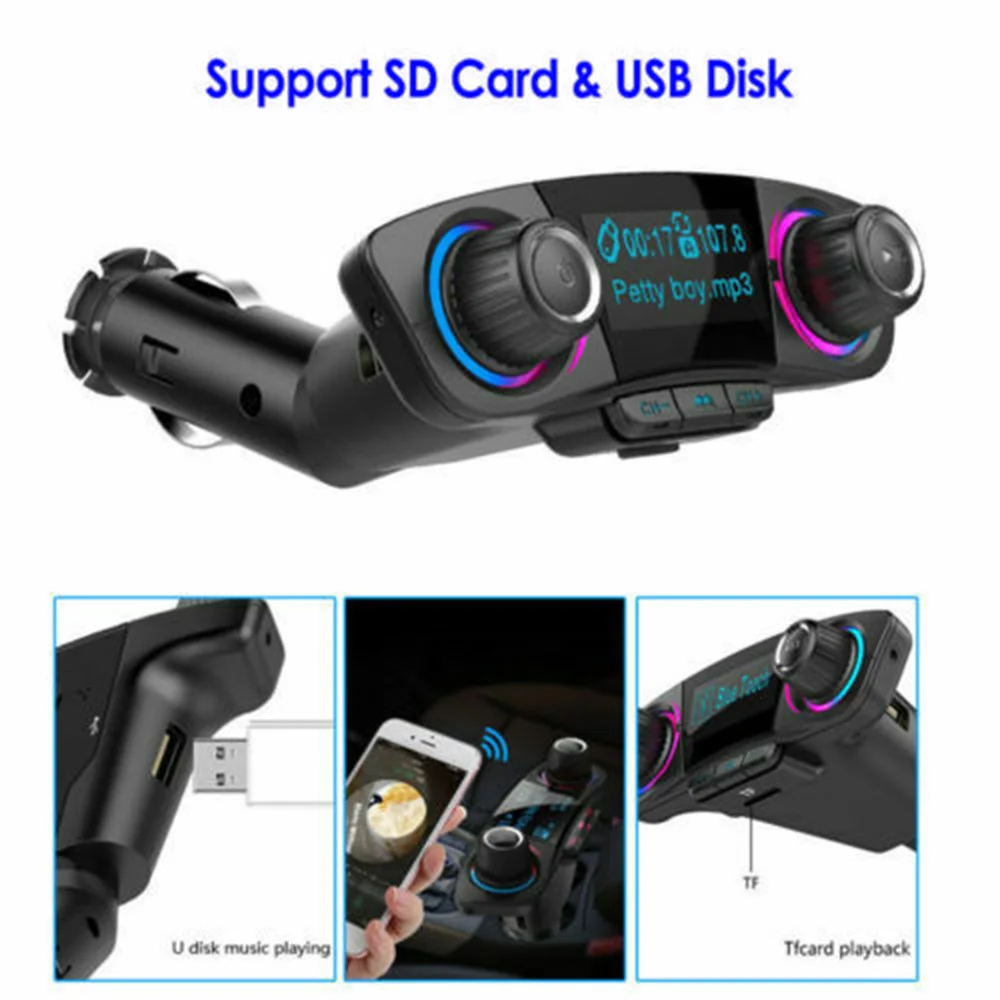 Bluetooth 4,0 Авто FM комплект передатчик модулятор аудио USB MP3 плеер аксессуары