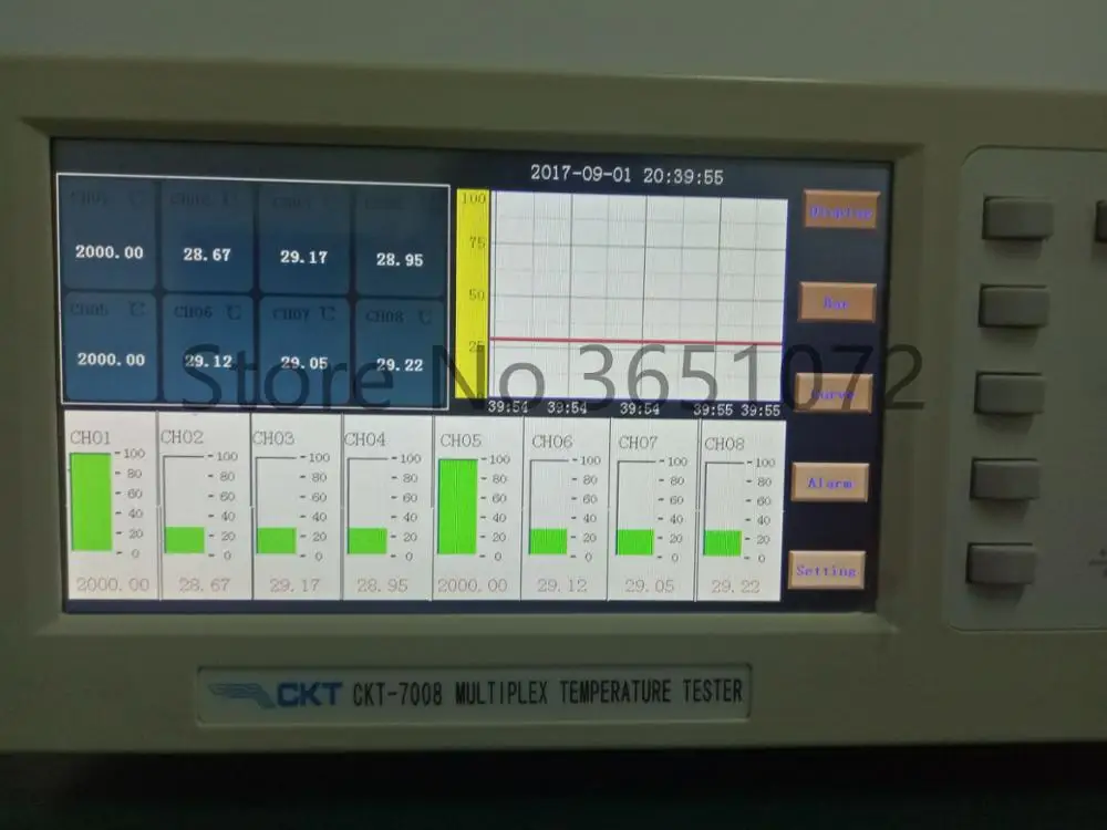 CKT-7008 регистратор данных измерение температуры, влажности, давления, сопротивления, напряжения постоянного тока с 8 каналами